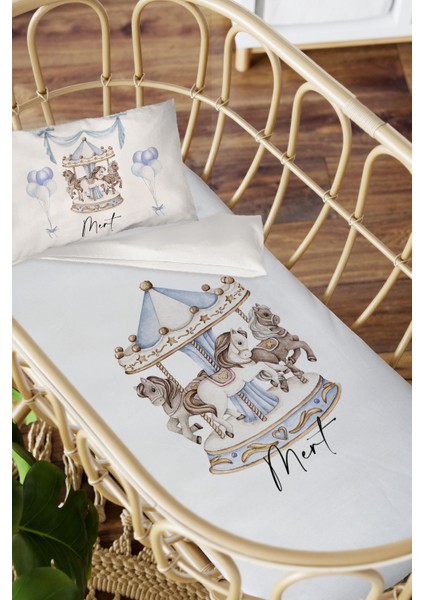 Isme Özel Anne Yanı 60X100 Beşik Uyku Nevresim Takımı