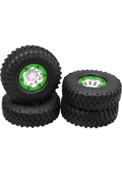 4 Adet SCX10 AX10 Şişme 114MM 1.9 Inç Pnömatik Beadlock Lastik Tekerlek 1/10 Rc Paletli Kamyon Wraith SCX10, Beyaz (Yurt Dışından)