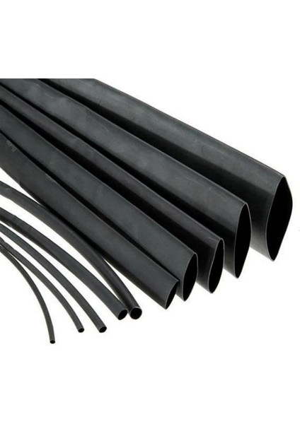 8mm Isı ile Daralan Siyah Makaron 5 metre, Daralma oranı 2/1, Çalışma -55/+125 Derece fırsatları