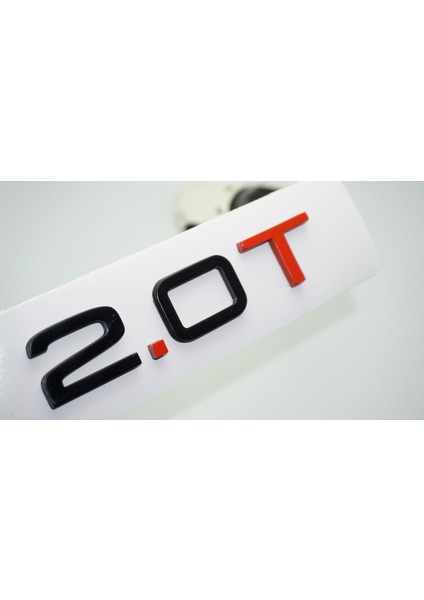 2.0 T Bagaj Siyah Kırmızı 3m Yazı Logo Audi Ile Uyumlu