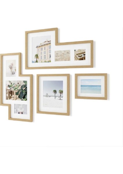 Mingle Gallery Resim Çerçevesi Seti Doğal Renk