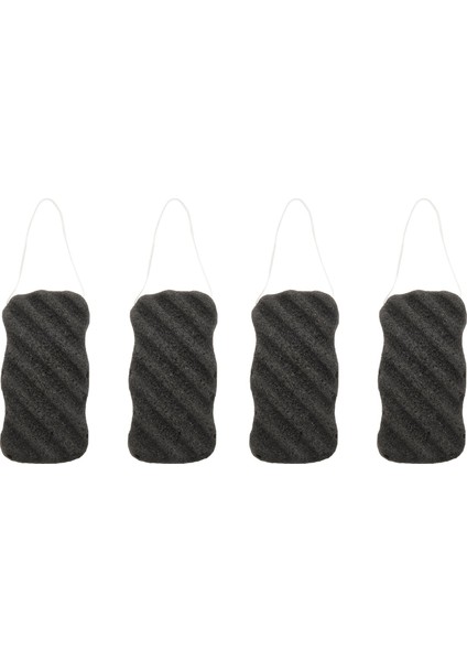 Aktif Bambu Kömürlü 4x Konjac Sünger Seti - Cilt Bakımı Için Vücut ve Yüz Süngeri Derin Me Süngeri (Yurt Dışından)