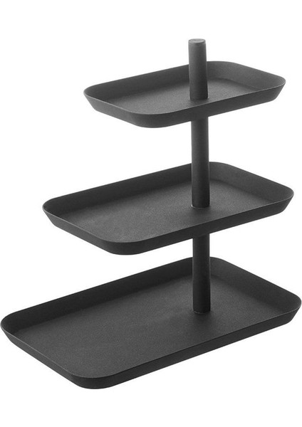 Tower Üç Katlı Siyah Servis Standı
