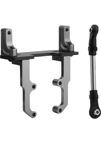 Metal AR44 Aks Servo Montaj Standı, Eksenel SCX10 Iı 90046 1/10 Rc Paletli Yükseltme Parçaları Için Direksiyon Bağlantı Çubuğu Ile, Gri (Yurt Dışından)