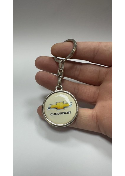 Chevrolet Yazılı Metal Anahtarlık Çift Yönlü (1 Adet)