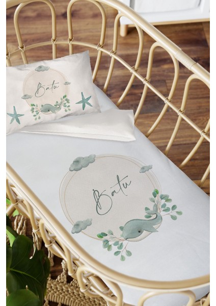 Isme Özel Anne Yanı 60X100 Beşik Uyku Nevresim Takımı