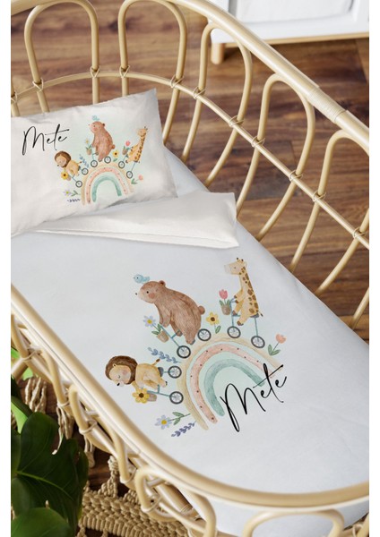 Isme Özel Anne Yanı 60X100 Beşik Uyku Nevresim Takımı