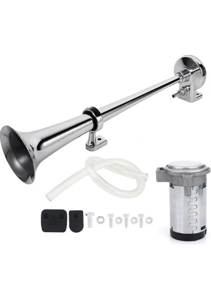 Araba Havalı Korna 17 Inç 150DB 180 W Araba Siren Ton Pompası Kamyon Araba Tekne Motosiklet Için Tek Korna Kompresörü - 24 V (Yurt Dışından)