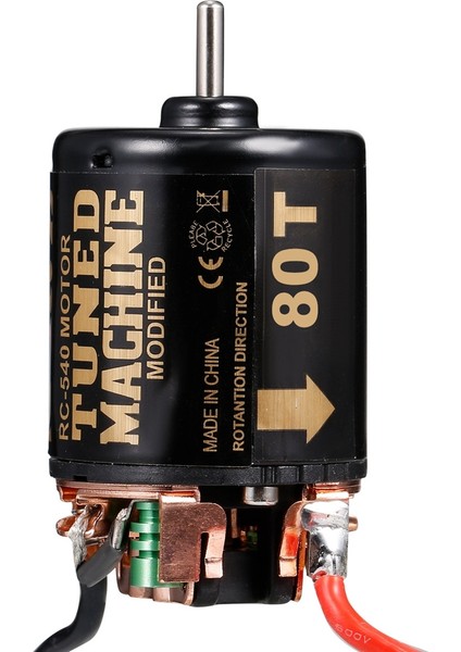 540 Fırçalı Motor Su Geçirmez 1/10 Rc Araba Paletli Eksenel SCX10 Trx4 Redcat GEN8,80T (Yurt Dışından)