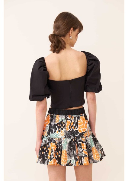 Kare Yaka Poplin Bluz Siyah Y2413006_001 fiyatları