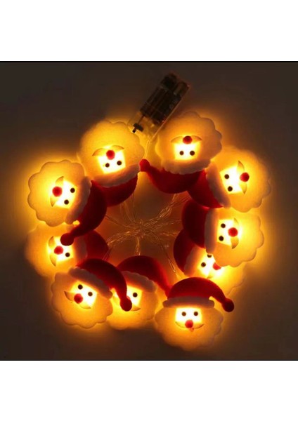 3 Metre Peluş Kukla Kardan Adam Işık Dize LED Noel Baba Kafası Geyik Tatil Dekorasyon Işık Yaratıcı Küçük Fener (Yurt Dışından)
