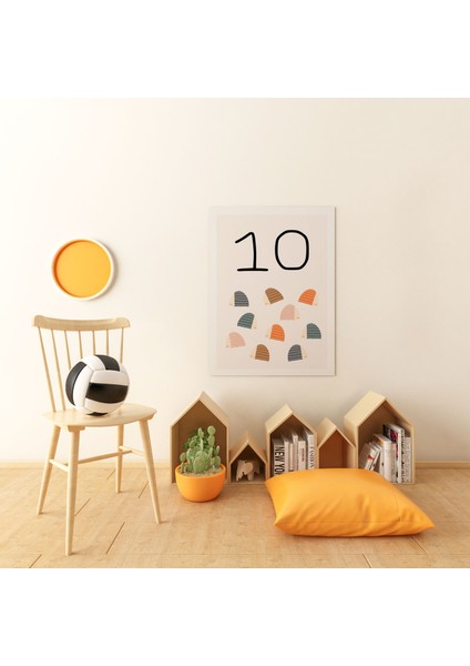Bebek Odası Dekorasyon - 10 Sayısı Modern Minimalist Kanvas Tablo - Çocuk Odası Tablo modelleri