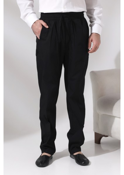 Erkek Siyah Çınar Beach Yandan Cepli Rahat Kesim Beli Lastikli Kargo Şalvar Pantolon fiyatları