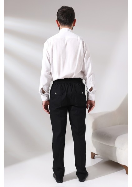 Erkek Siyah Çınar Beach Yandan Cepli Rahat Kesim Beli Lastikli Kargo Şalvar Pantolon indirimleri