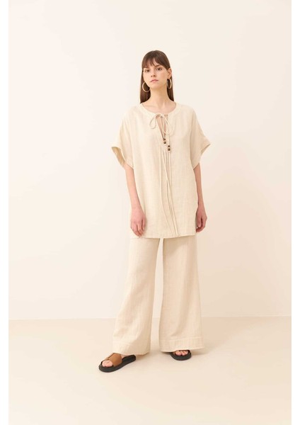 Bağlama Detaylı Bluz Naturel Y2413028_069 modelleri