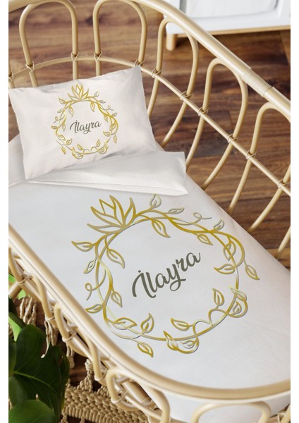 Isme Özel Anne Yanı 60X100 Beşik Uyku Nevresim Takımı