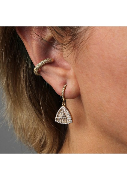Taşlı Cuff Küpe Gold fiyatları