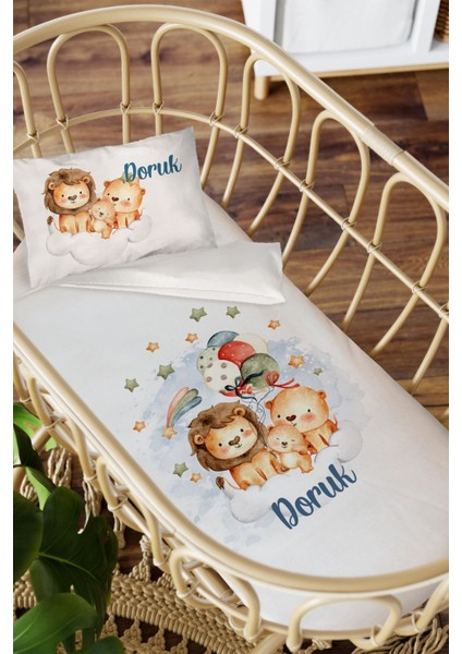 Isme Özel Anne Yanı 60X100 Beşik Uyku Nevresim Takımı