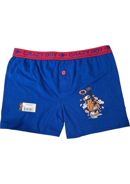 Erkek Çocuk Elastan Baskılı Boxer