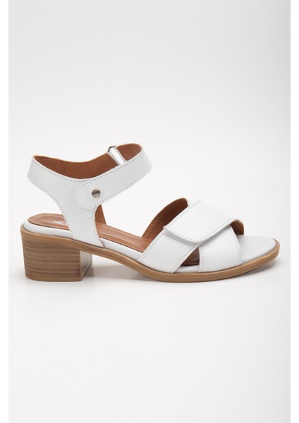 Kadın Deri Cırtlı Çapraz Önü Açık Sandalet 2691 Sandalet Beyaz 41 modelleri
