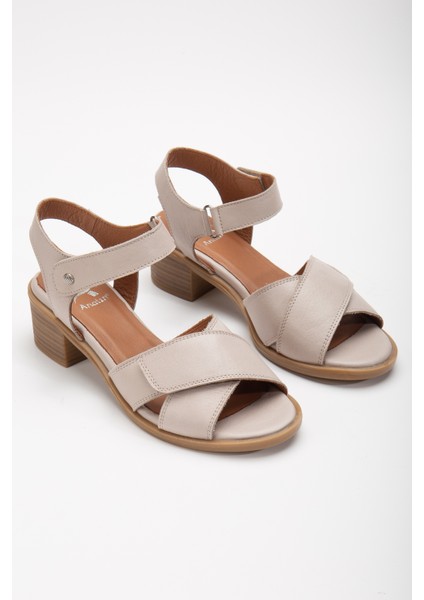 Kadın Deri Cırtlı Çapraz Önü Açık Sandalet 2691 Sandalet Sılvergrey 37 fiyatları