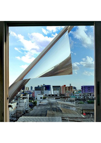(50*500CM) Cam Kendi Kendine Yapışkan Uv Film Yansıtıcı Binalar Pencere Güneş Koruyucu Casus Folyo (Yurt Dışından) fırsatları