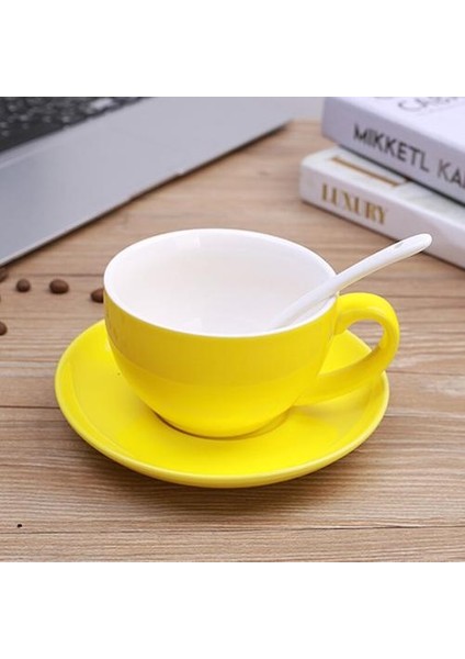 Avrupa Tarzı Seramik Kalınlaşmış Cappuccino Standart Rekabet Çelenk Latte Sos Fincan (Yurt Dışından)