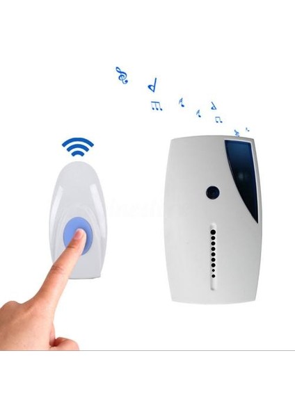 Akıllı LED Gösterge Kablosuz Kapı Zili 36 Tunes Chime Müzik Kapı Çan Verici + Alıcı 70 110M Uzaktan Kumanda Ca | Kapı Zili (Beyaz) (Yurt Dışından) fiyatları