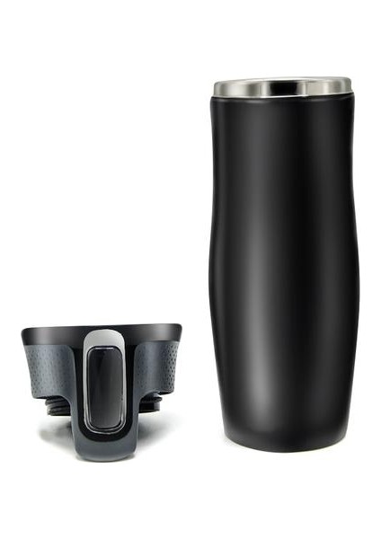 450 ml Termos Şişe Termos Seyahat Kupalar Termos Café Kupası Garrafa Termica Tumbler Kupalar Kahve Fincanları Su Şişeleri Paslanmaz Çelik | Vakum Şişesi ve Amp;termoslar (Siyah) (Yurt Dışından)