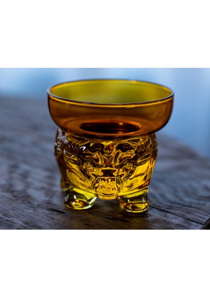 Cam Çay Süzgeci El Yapımı Çay Filtresi Çay Töreni Dekorasyon El Sanatları Kahve Süt Filtresi Teaware Çay Süzgeçleri Hediye (Amber) (Yurt Dışından)