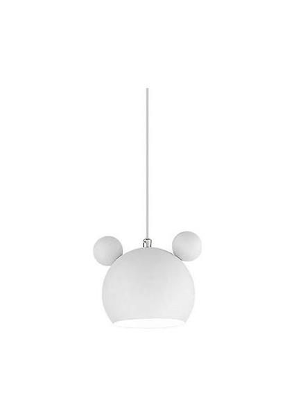 Iskandinav Duvar Lambası Alüminyum Mickey Sconce Çocuk Yatak Odası Işıkları Modern Iç Duvar Işık Armatürleri E27 Yaratıcı Lüminaire (Beyaz Asma) (Yurt Dışından)