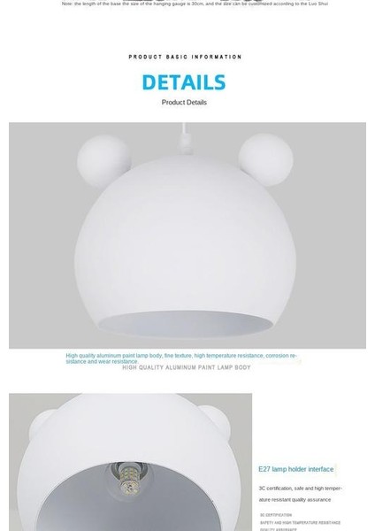 Iskandinav Duvar Lambası Alüminyum Mickey Sconce Çocuk Yatak Odası Işıkları Modern Iç Duvar Işık Armatürleri E27 Yaratıcı Lüminaire (Beyaz Asma) (Yurt Dışından)