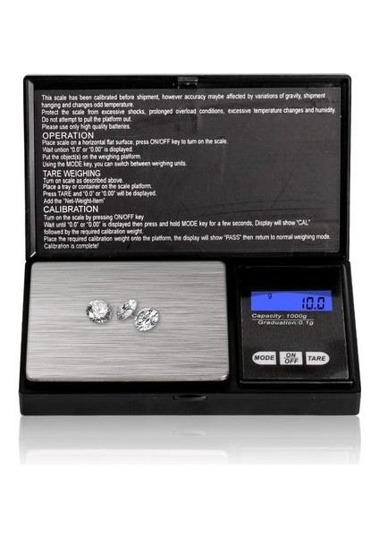 Yüksek Hassasiyetli Takı Ölçeği Aralığı Mini Terazi Dijital LCD Cep Ölçekler Mutfak Ilacında Denge Ağırlığı (Yurt Dışından)