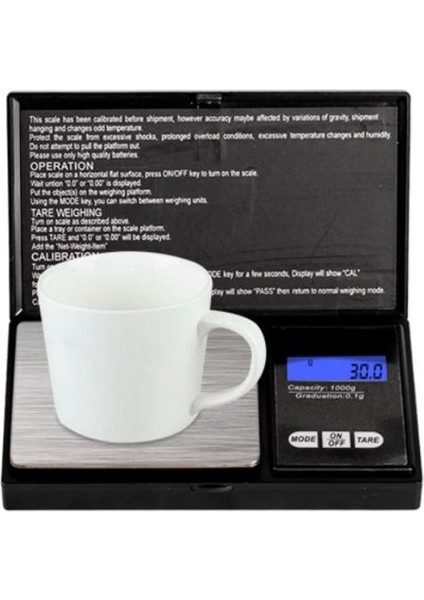 Yüksek Hassasiyetli Takı Ölçeği Aralığı Mini Terazi Dijital LCD Cep Ölçekler Mutfak Ilacında Denge Ağırlığı (Yurt Dışından)