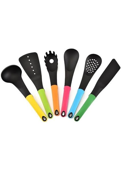 6 Adet / Takım Naylon Pişirme Eşyaları Yapışmaz Mutfak Eşyaları Tencere Seti Spatula Kaşıkla Standı Raf Tutucu Mutfak Araçları | Pişirme Aracı Setleri (Yurt Dışından)