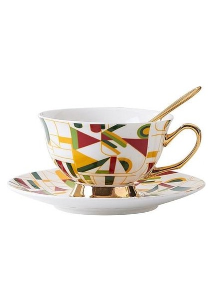 Dekor Vintage Porselen Kahve Fincanı Lüks Tasarımcı Ingilizce Çay Seti Kahve Fincanı Espresso Seyahat Çay Kupası Seti | Kahve Kupası ve Amp;tabak Setleri (Yurt Dışından)