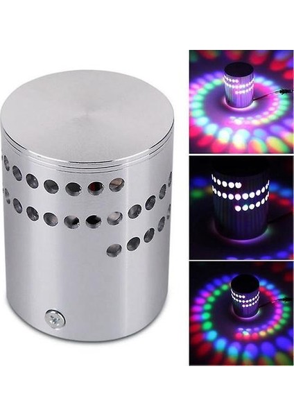 Renkli Rgb Spiral Delik Duvar Lambası Yüzey Kurulum LED Işık Armatür Aydınlatma (Yurt Dışından)