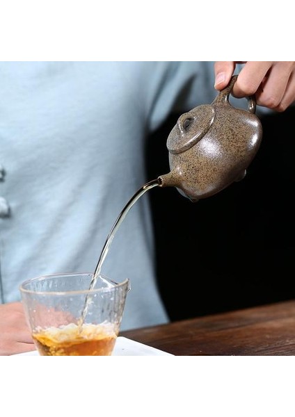Yixing Retro Yakacak Odun Fırın Değişim Çay Potu Mor Kil Taş Scoop Çaydanlıklar El Yapımı Çay Seti Güzellik Su Isıtıcısı Özelleştirilmiş 200ML | Çaydanlıklar (Yurt Dışından)
