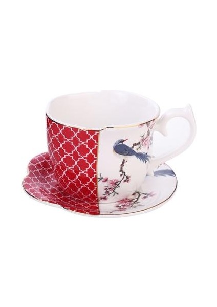 Düzensiz Seramik Espresso Fincan Fırçası Öğleden Sonra Çay Bardağı Yaratıcı Porselen Kahve Fincanı Hediye Ev Malzemeleri Çiçek ve Kuş Bardak | Kahve Fincanı Ve;tabak Setleri (Yurt Dışından)