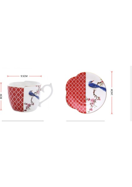 Düzensiz Seramik Espresso Fincan Fırçası Öğleden Sonra Çay Bardağı Yaratıcı Porselen Kahve Fincanı Hediye Ev Malzemeleri Çiçek ve Kuş Bardak | Kahve Fincanı Ve;tabak Setleri (Yurt Dışından)