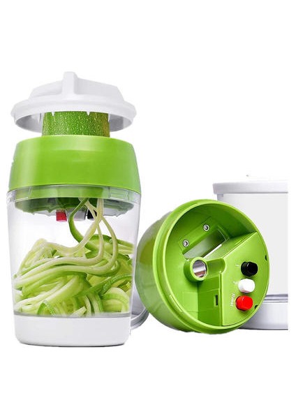 5 In1 El Spiralizer Sebze Dilimleme Ayarlanabilir Spiral Kesici Konteyner Kabak Noodle Spagetti Maker Spiral Dilimleme (Yurt Dışından)