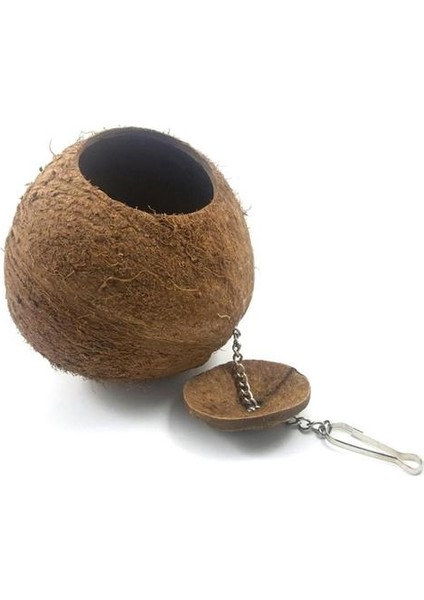 Doğal Hindistan Cevizi Kabuğu Kuş Nest House Hut Kafes Besleyici Pet Papağan Asılı Ipi Asılı Oyuncak ile Toy Stokçlar Sparrows | Kuş Kafesleri ve Amp;yuvalar (Yurt Dışından) fırsatları