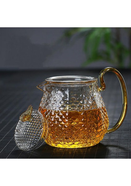 Yüksek Borosilikat Cam Çaydanlık Ev Yüksek Sıcaklık Direnci Çekiç Desen Demlik Kung Fu Çay Seti Filtre Kabarcık Çaydanlık | Çaydanlıklar (Yurt Dışından)