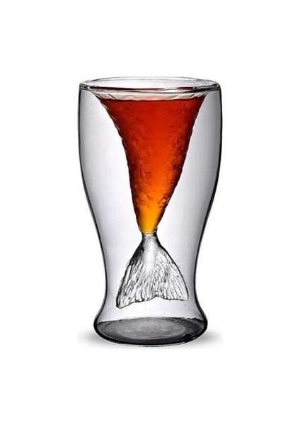 Mermaid Shot Cam Viski 100 ml Çift Duvar Cam Kupası Kokteyl Suyu Için Yaratıcı Tasarımlı Şeffaf | Kokteyl Camı (Yurt Dışından)