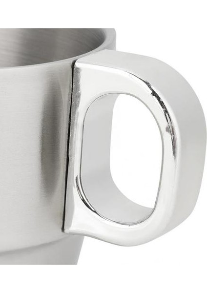 6 Adet / Takım Paslanmaz Çelik Istiflenebilir Su Kahve Fincanı Kupası Tutucu ile Set Standı Tek Kullanımlık Çift Katmanlı Anti Haşlanma Kahve Kupası | Teacups (Yurt Dışından)