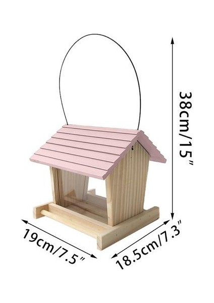 Kuş Besleyici Ahşap Bahçe Dekoru Yabani Kuş Yem Dağıtıcı Ahşap Kuş Evi ile Ahşap Kuş Evi Ev Bahçe Yard Dekorasyon | Kuş Kafesleri ve Amp;yuvalar (Yurt Dışından) fırsatları