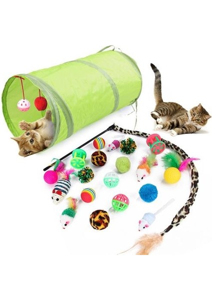 Renkli Kedi Oyuncaklar Pet Kiti Katlanabilir Tünel 4 Delik Oyun Tüpleri Topları Tüy Fareler Şekli Pet Yavru Kedi Kedi Interaktif Malzemeleri | Kedi Oyuncakları (Yurt Dışından) fırsatları