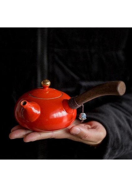 Seramik Yan Kolu Çaydanlıklar El Yapımı Porselen Çay Seti Ev Kettle Kravat Guanyin Oolong Teaware Supplies | Çaydanlıklar (Yurt Dışından)