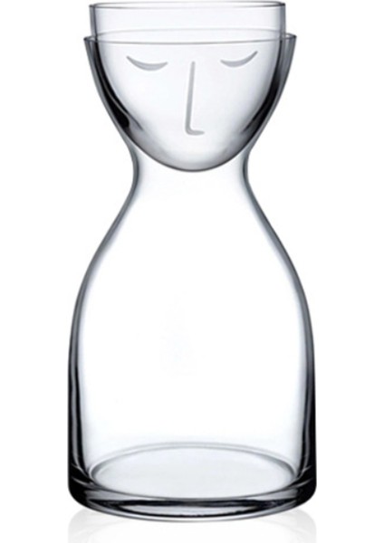 Yaratıcı Kristal Sake Cam Buz Sürahisi Uyku Yüz Şarap Konteyner Soğutma Odası Şarap Pourers Dekanter Set Su Şişesi | Su Saksı ve Amp;su Isıtıcısı (Yurt Dışından)