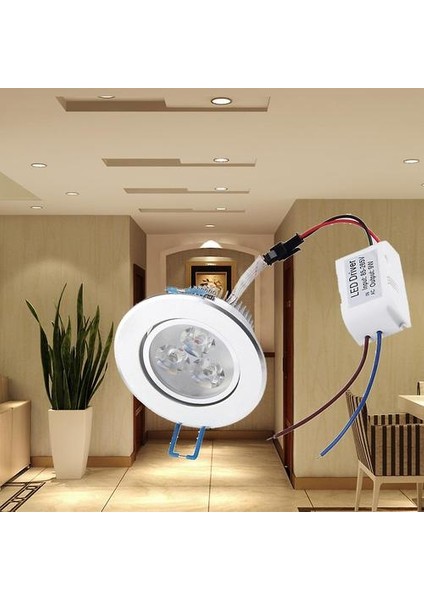 9 W LED Downlight Tavan Gömme Işık Aşağı Lamba Aydınlatma Ampul + Sürücü Enerji Tasarrufu (Yurt Dışından)